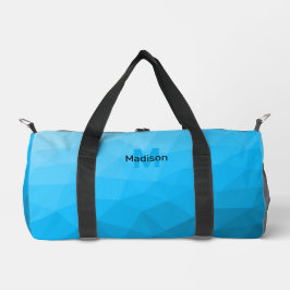 Blauw cyaan verloop geometrisch mesh patroon Monog Plunjezak