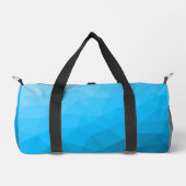 Blauw cyaan verloop geometrisch mesh patroon plunjezak (Voorkant)