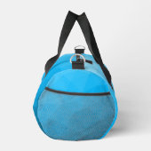 Blauw cyaan verloop geometrisch mesh patroon plunjezak (Rechts)