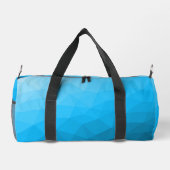 Blauw cyaan verloop geometrisch mesh patroon plunjezak (Achterkant)