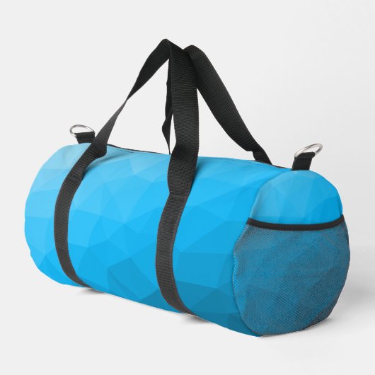 Blauw cyaan verloop geometrisch mesh patroon plunjezak (Rechterhoek)
