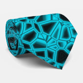 Blauw Cyaan Zwart Gotisch Stropdas (Opgerold)