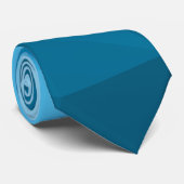 Blauw cyan verloop Geometrisch gaaspatroon Stropdas (Opgerold)