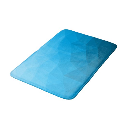 Blauw cyan verloop geometrisch mesh patroon Drieho Badmat (Gekanteld)