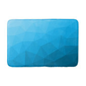 Blauw cyan verloop geometrisch mesh patroon Drieho Badmat (Voorkant)