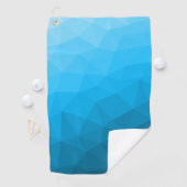 Blauw cyan verloop geometrisch mesh patroon Drieho Golfhanddoek (Insitu)