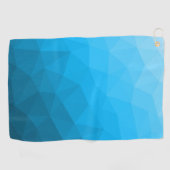 Blauw cyan verloop geometrisch mesh patroon Drieho Golfhanddoek (Horizontaal)
