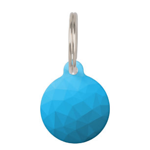 Blauw cyan verloop geometrisch mesh patroon Drieho Huisdierpenning