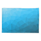 Blauw cyan verloop geometrisch mesh patroon Drieho Kussensloop (Achterkant)