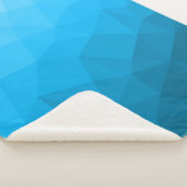 Blauw cyan verloop geometrisch mesh patroon Drieho Sherpa Deken (3/4)