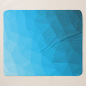 Blauw cyan verloop geometrisch mesh patroon Drieho Sherpa Deken (Voorkant (horizontaal))