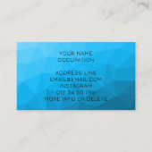 Blauw cyan verloop geometrisch mesh patroon Drieho Visitekaartje (Voorkant)