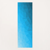 Blauw cyan verloop geometrisch mesh patroon Drieho Yogamat (Voorkant)