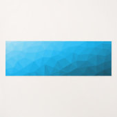 Blauw cyan verloop geometrisch mesh patroon Drieho Yogamat (Voorkant (horizontaal))
