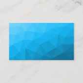 Blauw cyan verloop geometrisch mesh patroon QR-cod Visitekaartje (Achterkant)
