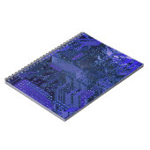 Blauw cyber circuitbord tech-elektronica notitieboek (Linkerzijde)