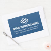 Blauw Cyber Technologie Computerbedrijf Custom Rechthoekige Sticker (Envelop)