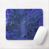 Blauw Cybers Circuit Board Tech Elektronica Muismat (Met muis)