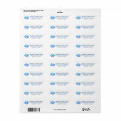Blauw Cybersecurity Computer Symbool Retouradres Etiket (Full Sheet)