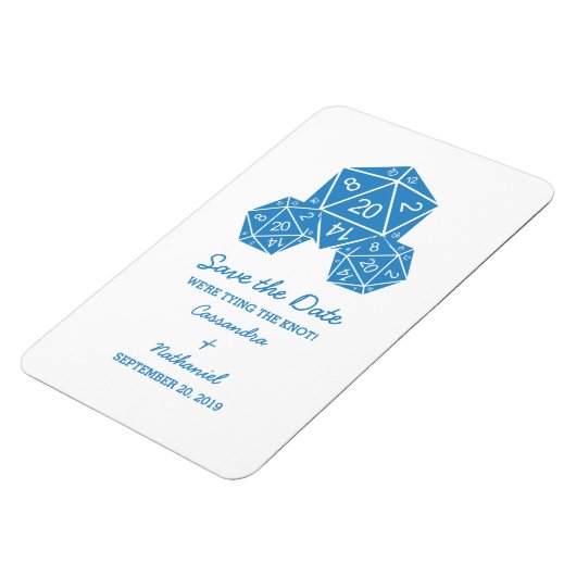 Blauw D20-apparaat Opslaan Datum magneet (Linkerzijde)