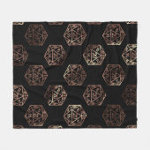 Blauw D20-patroon | RPG Fantasy Tabletop Gamer Dic Fleece Deken (Voorkant (Horizontaal))