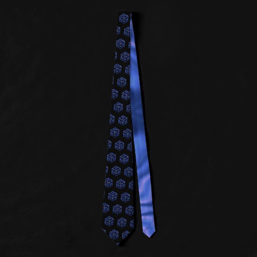 Blauw D20-patroon | RPG Fantasy Tabletop Gamer Dic Stropdas