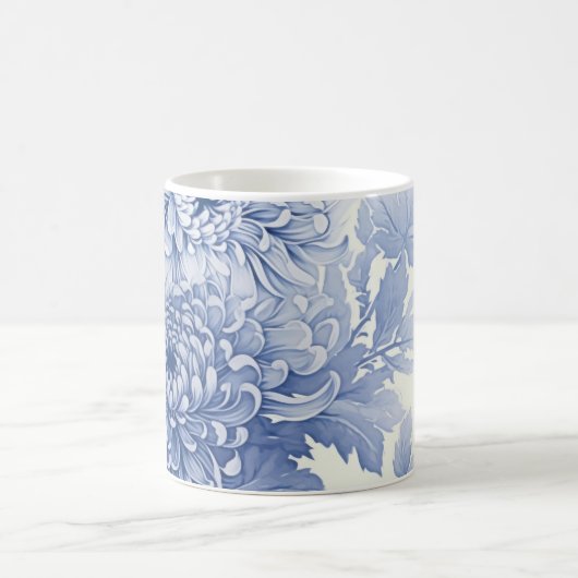 Blauw Dahlia-toolpatroon Koffiemok (Center)