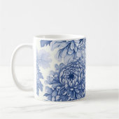 Blauw Dahlia-toolpatroon Koffiemok (Links)