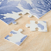 Blauw Dahlia-toolpatroon Legpuzzel (Zijkant)