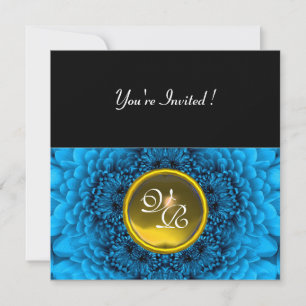 BLAUW DAHLIA, TOPAZ, heldergroen, zwart geel Kaart