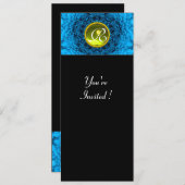 BLAUW DAHLIA, TOPAZ, heldergroen, zwart geel Kaart (Voorkant / Achterkant)