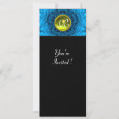 BLAUW DAHLIA, TOPAZ, heldergroen, zwart geel Kaart (Voorkant)