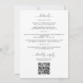 Blauw Dainty Floral Goud Alles in 1 QR Code Trouwe Kaart (Achterkant)