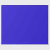 Blauw Daisy Blauw Effen Kleur Cadeaupapier (Vlak)