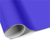 Blauw Daisy Blauw Effen Kleur Cadeaupapier (Rol Hoek)