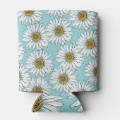 Blauw  Daisy bloemmotief Blikjeskoeler (Achterkant)