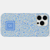 Blauw Daisy Bloempatroon Gepersonaliseerd Case-Mate iPhone Case (Achterkant (horizontaal))