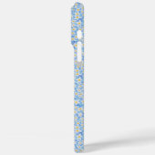 Blauw Daisy Bloempatroon Gepersonaliseerd Case-Mate iPhone Case (Achterkant / Links)