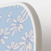 Blauw Daisy Bloempatroon Gepersonaliseerde naam Sc Pickleball Paddle (Links Detail)