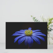 Blauw Daisy Gerbera Flower Scrapbook papier (Staand voorkant)