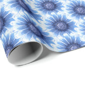 Blauw Daisy inpakpapier (Rol Hoek)