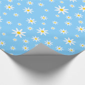 Blauw Daisy inpakpapier (Hoek)