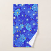 blauw Daisy-patroon Bad Handdoek (Handdoek)