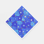  blauw Daisy-patroon Servet (Hoek)