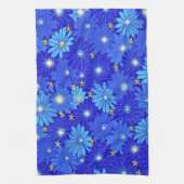 blauw Daisy-patroon Theedoek (Verticaal)