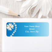 Blauw Daisy retour adres label (Insitu)