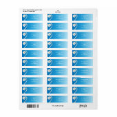 Blauw Daisy retour adres label (Full Sheet)