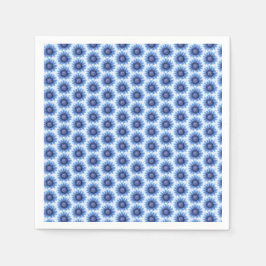 Blauw Daisy servet all over print