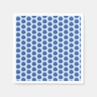 Blauw Daisy servet all over print