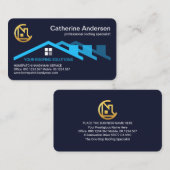 Blauw dak dakbedekking gebouw visitekaartje (Voorkant / Achterkant)